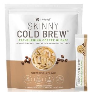ItWorks Iced White Mocha Skinny Cold Brew, 15 single packets